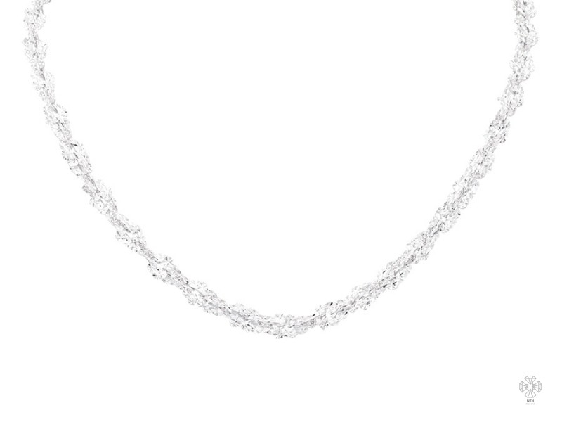 Dây chuyền nam vàng trắng H4